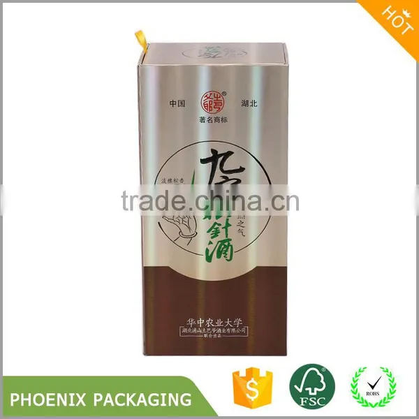 Eco-friendly Customized Design Printed Paper Wine Packaging Box