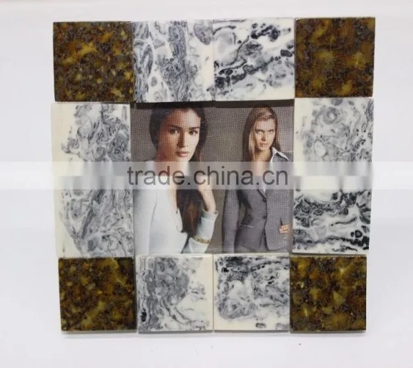 Hand Made Tiles Ftd. Marble Theme Designer Photo Frame - Photo 4" x 4" ( Opening : 2" x 2") photo-2