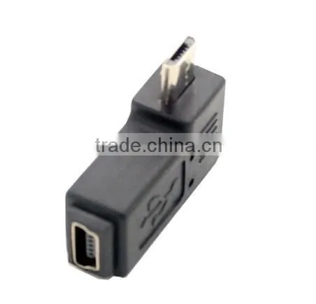 Right Angled Micro USB Male to Mini USB 5pin Female Adapter photo-2