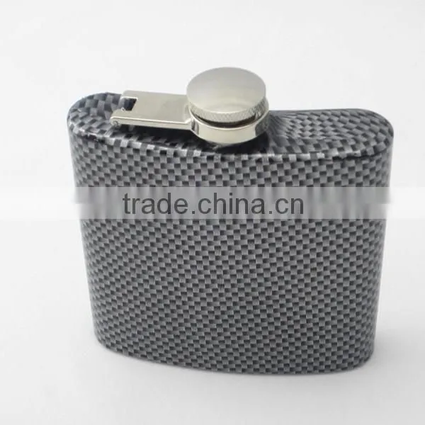Black and White New Water Transfer Hip Flask
