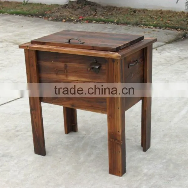 Barbecue Wooden Ice Cooler Box