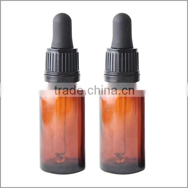 0.5ml 1ml Amber Glass Bottles With Two Part Tamper Evident Glass Pipette Dropper Closure photo-3
