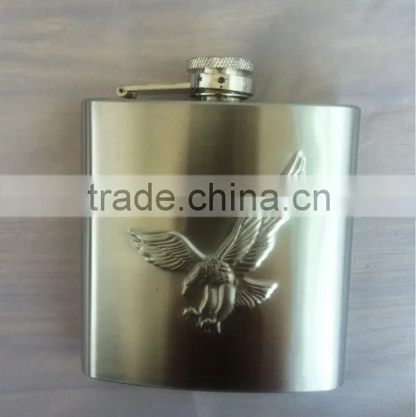 Good Selling Stainless Steel Embossed Hip Flask