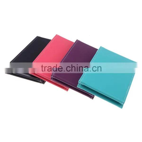 Fashion Portable Foldable Leather Mirror Women Beauty Make up Mirror Cosmetic Mirror photo-3
