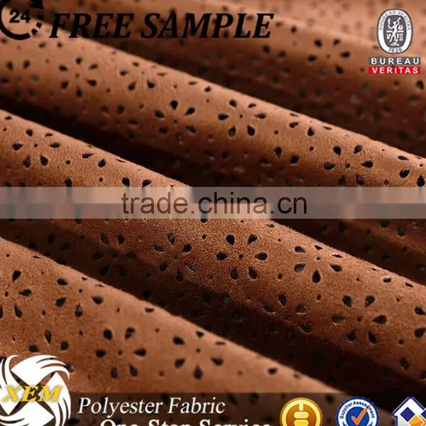 Fashion Fabric 2016 Perforated Suede Fabric Microfiber for Dress photo-3