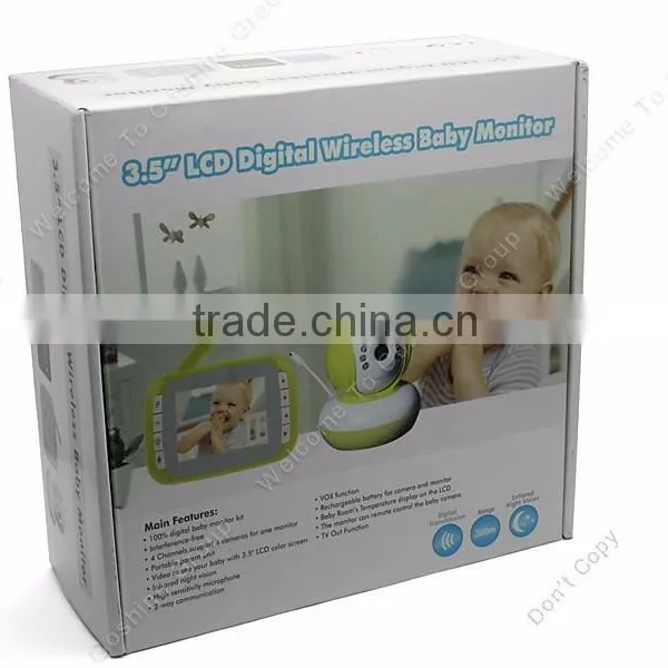 3.5" Color LCD 2.4Ghz Wireless Video Camera Night Vision 2X Zoom Baby Monitor photo-6