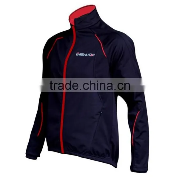 2015 Cheap China Fashion Long Sleeve Windproof Cycling Clothing Sportswear With Fleece for Winter Wholesale photo-2