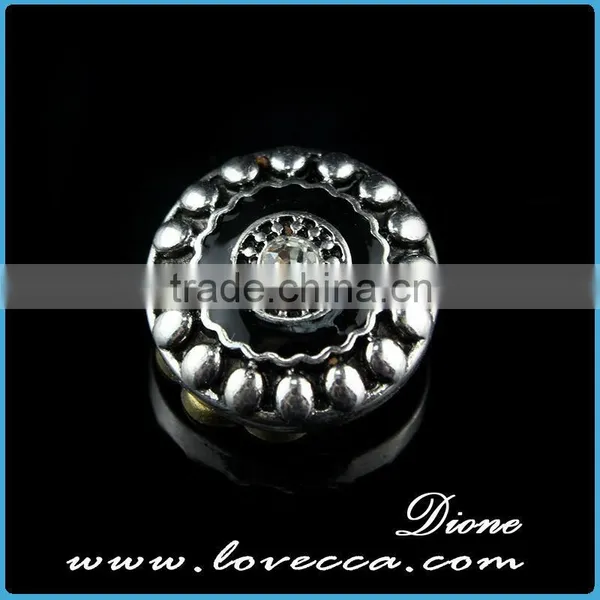 New Promotional Product Charms Fashion Heart Crystal Snap Button Accessory photo-3