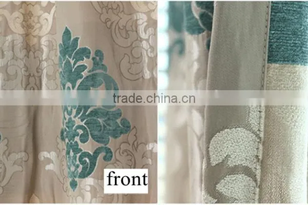 China Supplier 2016 Jacquard Blackout Luxury Curtain Fabric photo-2