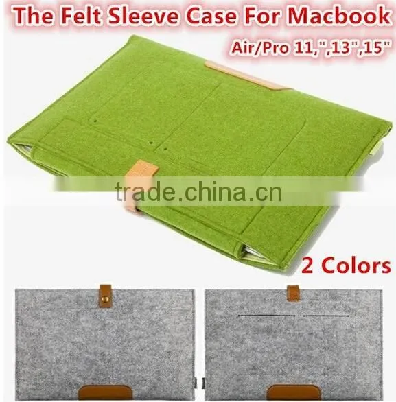 Hot Felt Protective Bag Laptop Sleeve Case For Macbook Laptop Air /Pro / Retina, 11.6",13.3"15.4" photo-2