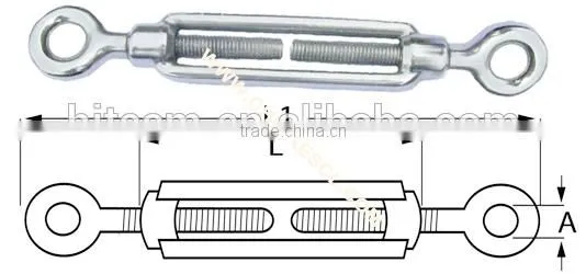 Open Die Forged Electro Galvanized JIS Frame Turnbuckle With Eye and Hook photo-6