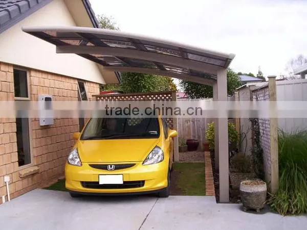 Steel Frame Outdoor Aluminum Carport for Car Sun Shelter and Car Wash Sheter photo-5