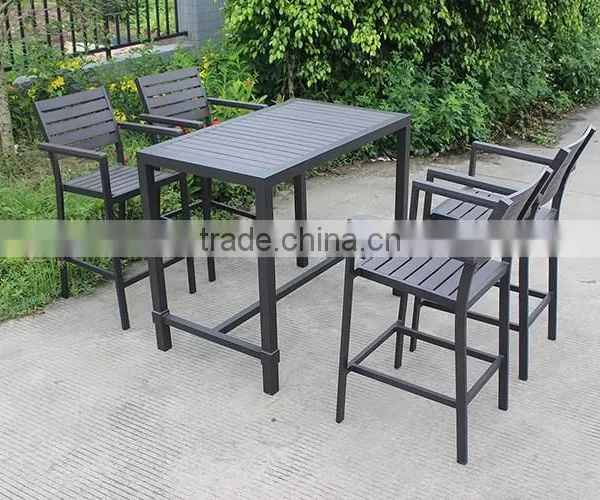Bar Furntiure Plastic-wood High Table And Chair photo-3