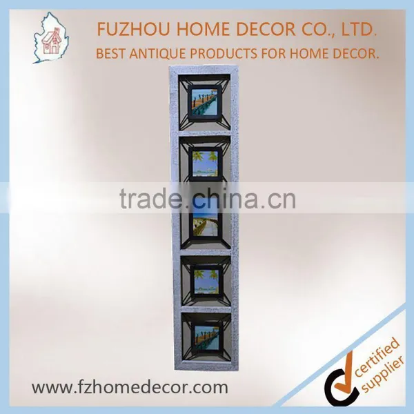 Hot Seller Decorative Antique Wooden Photo Frame With Metal Multi Opening photo-6