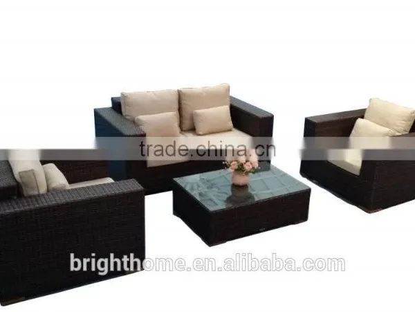 Outdoor Garden Rattan Sofa Set Modern Synthetic Rattan Sofa photo-2
