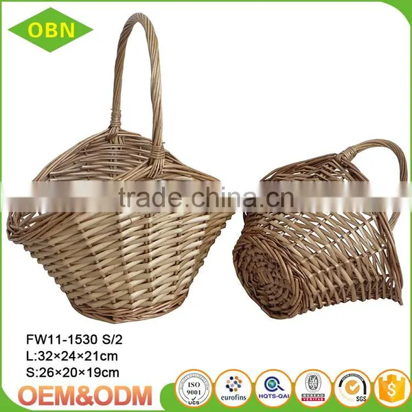 Wholesale Cheap Handmade Willow Woven Wicker Fruits Basket With Handle photo-4