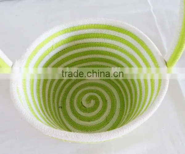 Cheap Sewing Colorful Coil Rope Children Basket photo-6