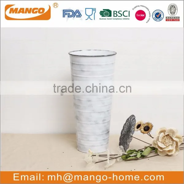 French Design Galvanised Metal Tall Vase photo-3