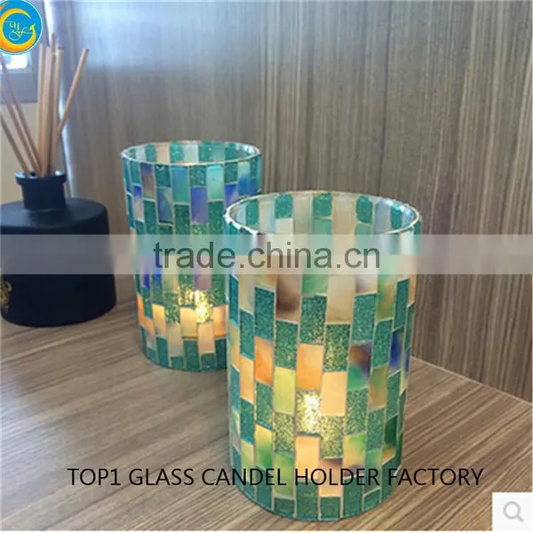 Mosaic Table Lamp With Soy Scented Candles photo-2