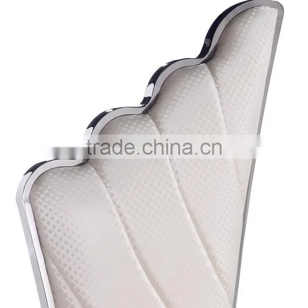 B8069 Angel Wing White Leather Recliner Dining Chair photo-4