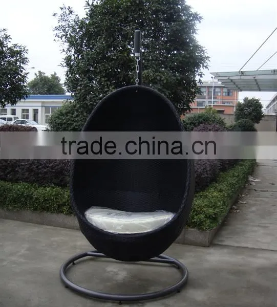 Patio Rattan Hanging Egg Chair & Stand photo-3