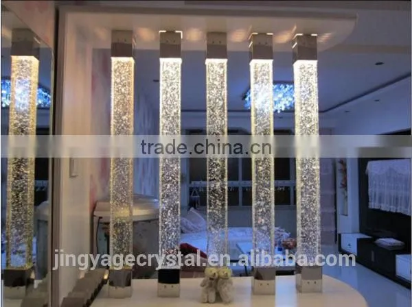 Wholesale Glass Pillars With Colorful Bubble for Partition photo-5