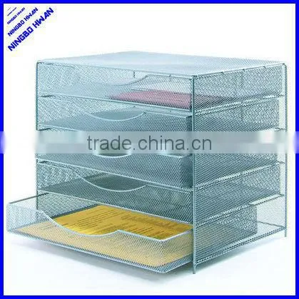 Office metal mesh desk 5 tier office documents tray file tray stationery tray