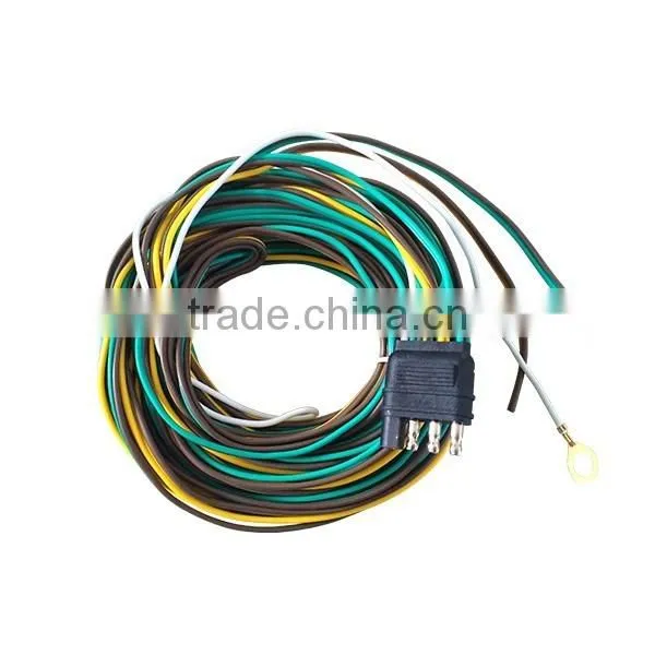 S10388 4 Way 4 Pin Plug Flat 20 Gauge Trailer Light Wiring Harness Extension 8ft photo-5
