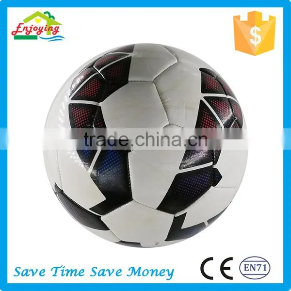 High Level Various Size Color Custom Made Scuff-resistant Conventional 3.5mm PVC Leather Football Soccer Ball photo-4