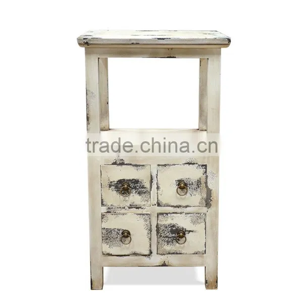 Nightstands Vintage Style 4 Drawers Mahogany Wood photo-3