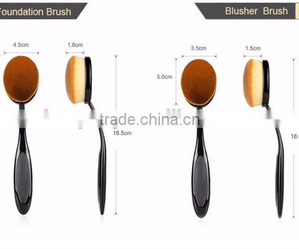 New Professional 10 Pcs Soft Oval Toothbrush Design Makeup Brush Sets Foundation Brushes Cream Contour Powder Blush Conceal photo-6