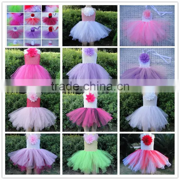 Hot Sale Ballet Tutus for Sale/ Crochet Top Tutus With Flower/girls Pettiskirt Dress Birthday Party Dress Tutu Wholesale photo-5
