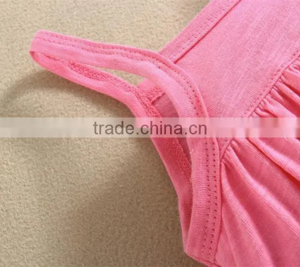 Plain Latest Summer Design 100% Cotton Top Quality Fashion Romper Dress photo-3