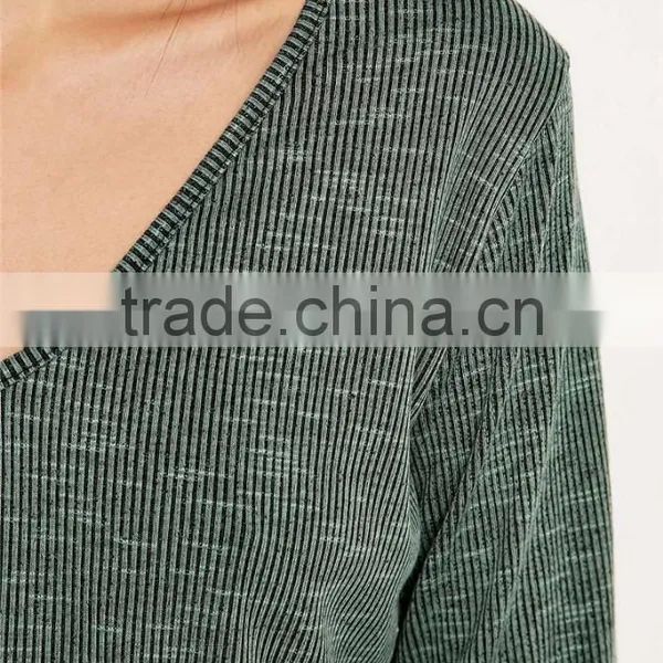 New Fashion Dry Fit Plain t Shirts Full Hand Designer v Neck t Shirts photo-4