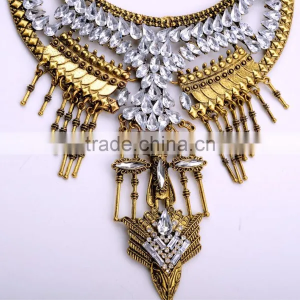 Latest Vintage Tribal Alloy Resin Fashion Beaded Jewelry Necklace photo-3