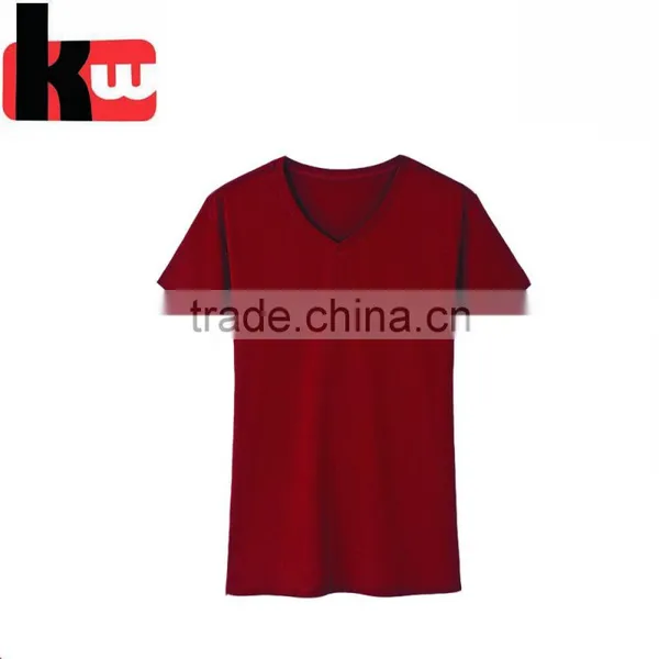 Simple Style Cotton Blank Men's T Shirt ,V Neck Mens T Shirt