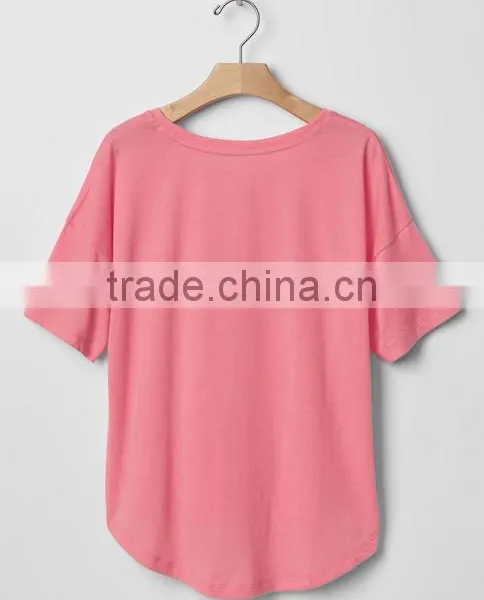 Fashion Custom Rounded Hem Short Sleeve OEM Clothes Cheap Design Kids T-Shirt photo-2