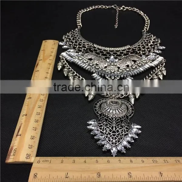 Express Chinese Imports Wholesale Imitation Silver Chain Statement Necklace Jewelry Accessories Jewellry for Women photo-2