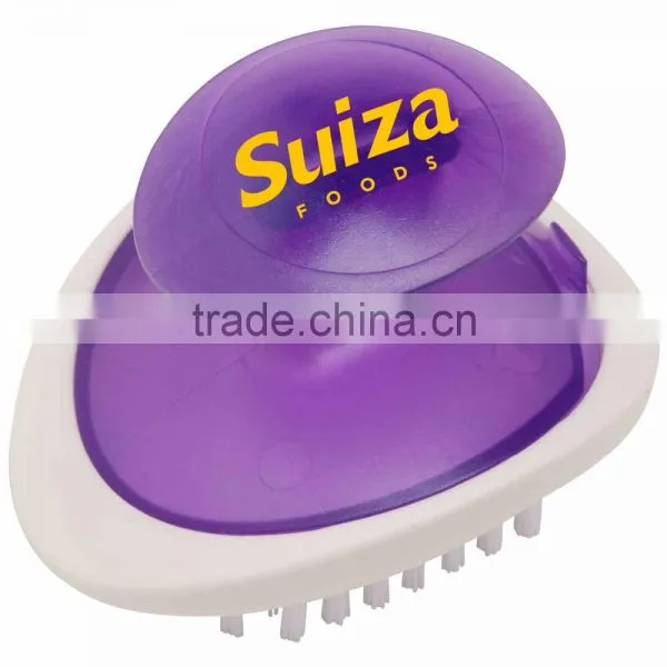 Palm Fruit & Vegetable Brush - Ergonomic Design Allows You to Slide Hand Between Handle and Base and Comes With Your Logo photo-3