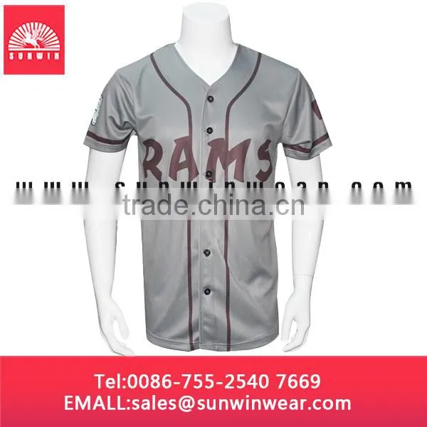 Button Shirts Baseball Jersey/Baseball Shirt Wholesale photo-5