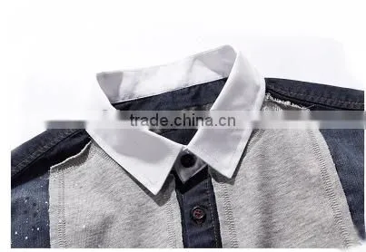 2016 Men Denim Shirts Wholesale , Men Denim Casual Shirt photo-2