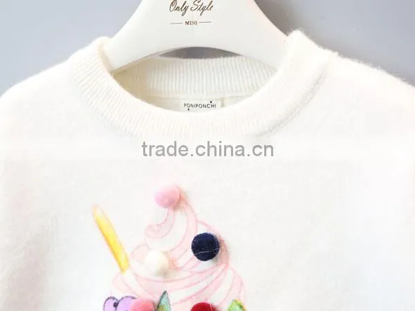 Latest Baby Girl Cartoon Pattern Pullover Sweater Design photo-2