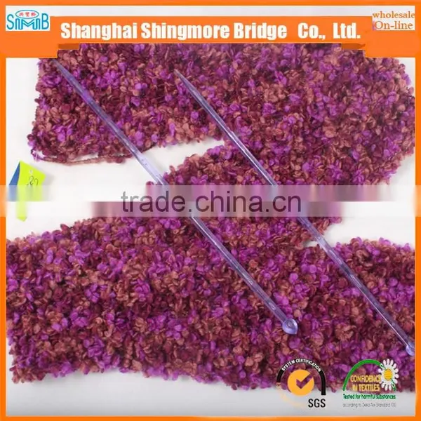 Chiina Fancy Yarn Supplier Cheap Sales High Standard 100% Polyester Boucle Yarn With Balls for Knitting photo-5