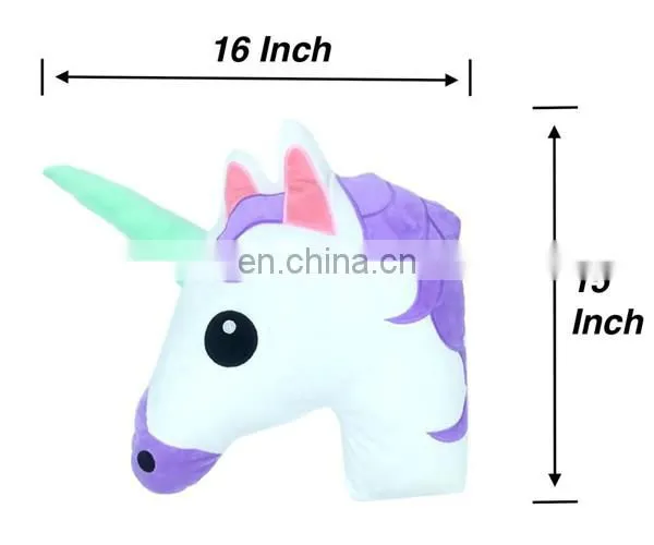 Home Derco Kids Purple Unicorn Pillow Plush Toy Fashion LOW MOQ Stuffed Soft Plush Unicorn Cushion photo-5