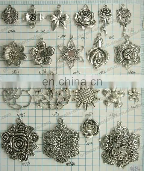 Wholesale DIY Jewelry Scarf Flower Pendant Sets Costume Scarves Jewelry Charms