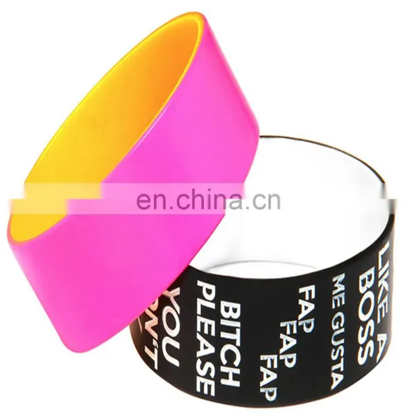 CMYK One Inch Silicone Bangles/bracelets photo-4