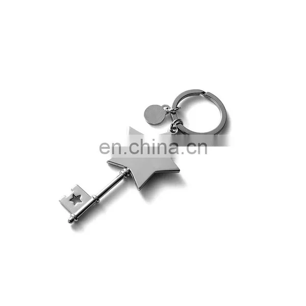 Wholesale Custom Design Cheap Metal Start Keychain for Girl photo-2