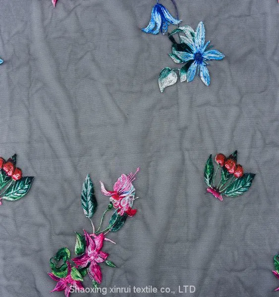 3d Ribbon Colour Lace Mesh Net Custom Embroidery Machine Fabric photo-3