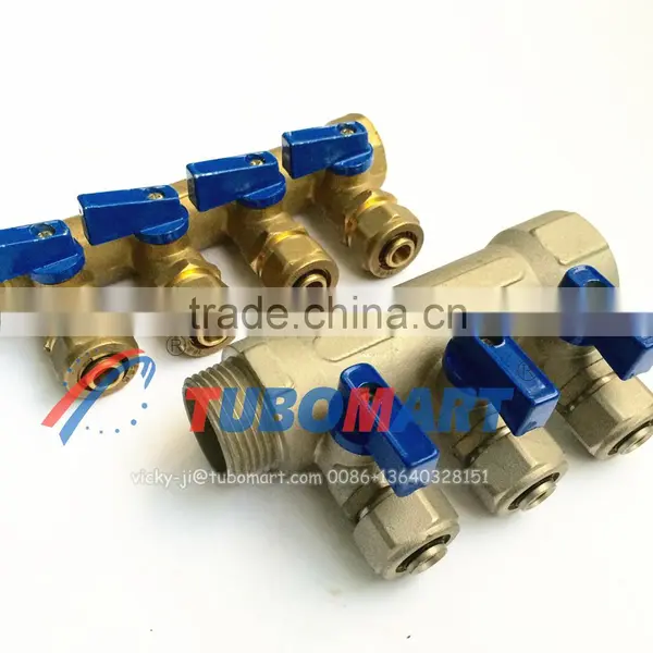China Supply Heating Plumbing Brass Pap Pex Pipe Manifolds With Ball Valve photo-4