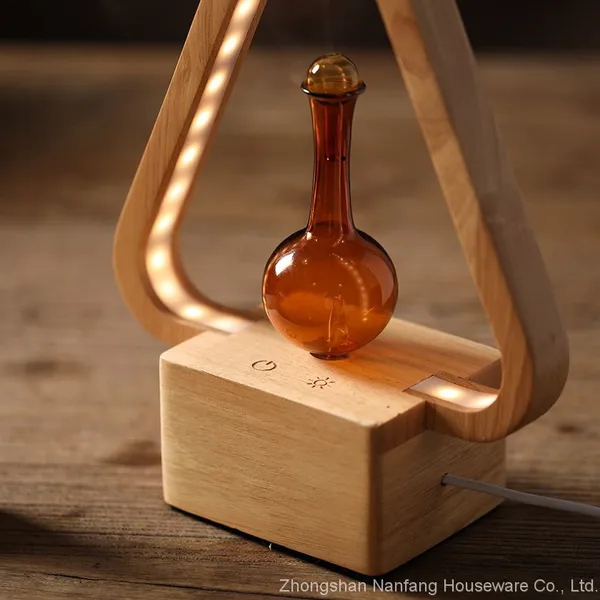 Triangle Essential Oil Aroma Diffuser With LED Table Lamp photo-5